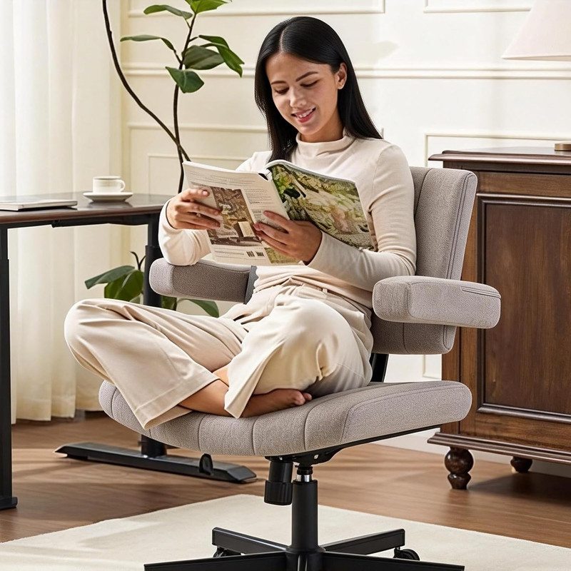 Vigosit Ergonomic Criss Cross Office Chair - Adjustable Desk Chair with Wide Arm gallery