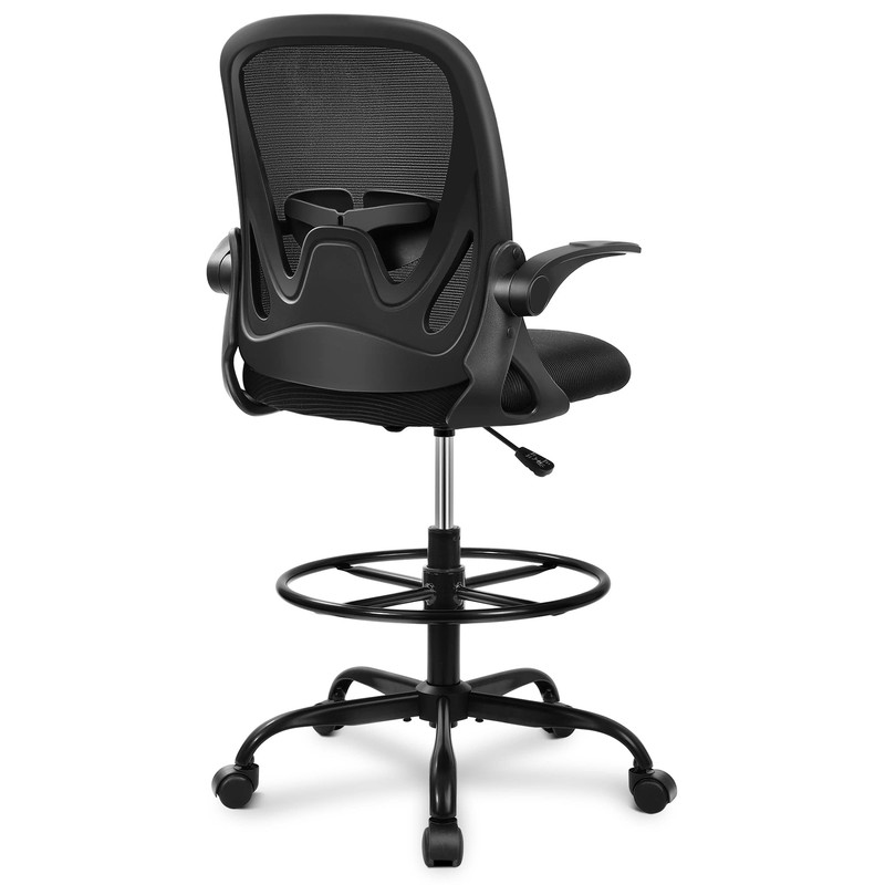 Primy Drafting Chair Tall Office Chair with Flip-up Armrests Executive Ergonomic