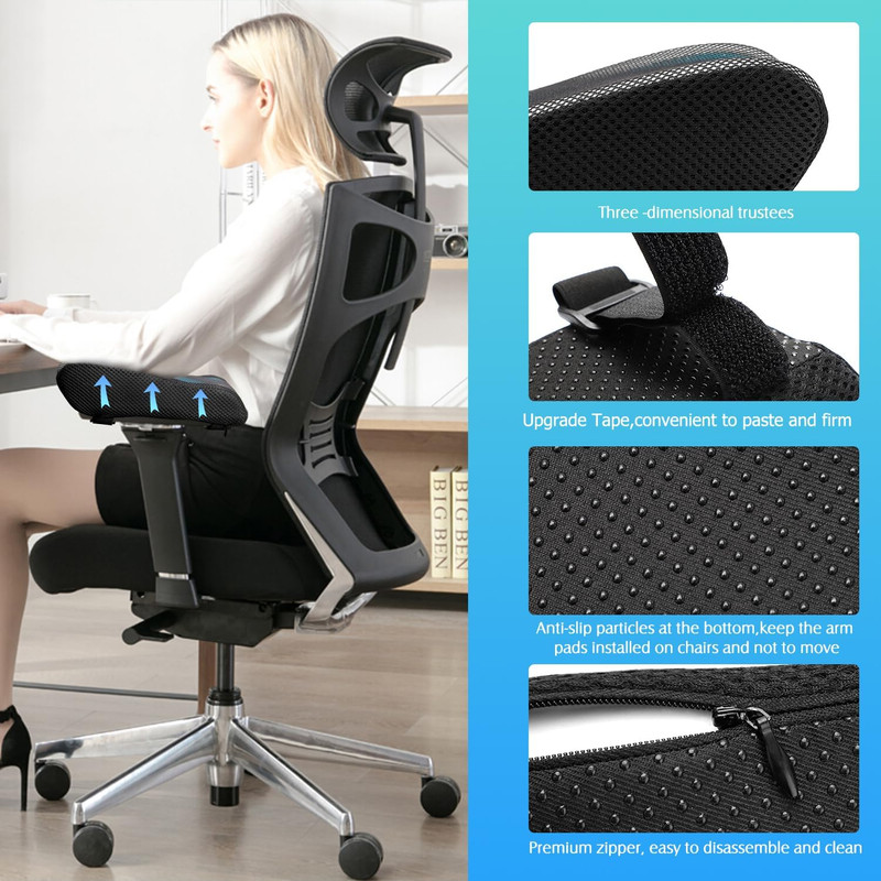 Office Chair Arm Pads Covers-Ergonomic Armrest for Desk and Office... gallery