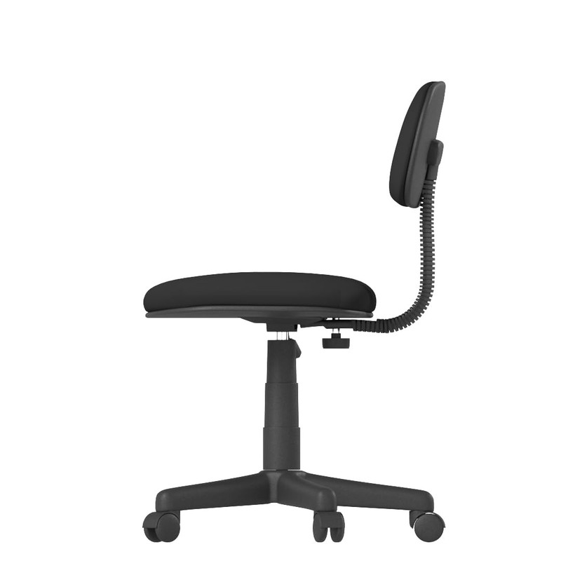 Fabric Steno Chair in Black, Low-Back (B205-BK) gallery