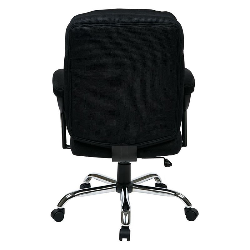 Executive Big Man Office Chair in Black Mesh Fabric gallery