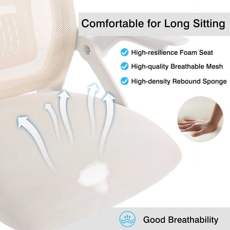 Mid-Back Swivel Ergonomic Office Chair with Adjustable Arms Mesh Lumbar Suppo... gallery