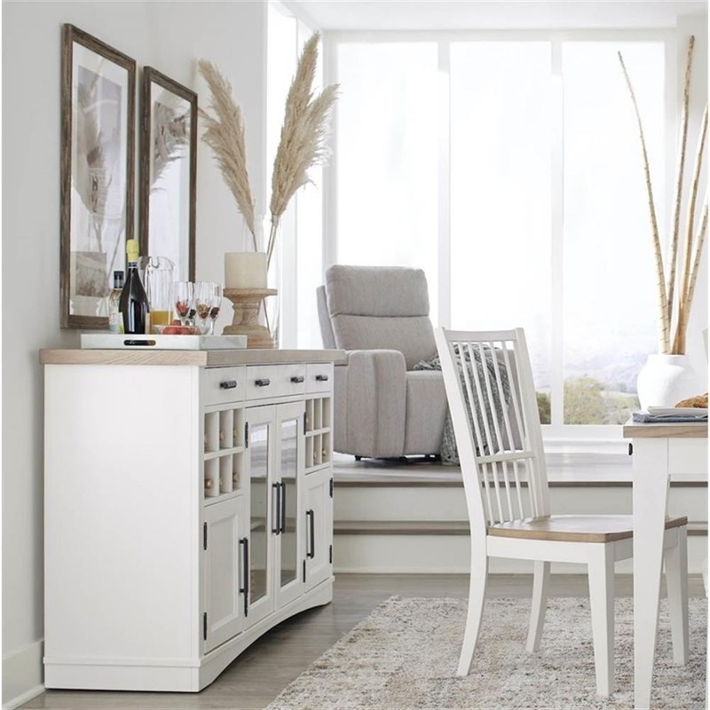 Parker House Americana Modern Wood Dining Buffet Server in White gallery