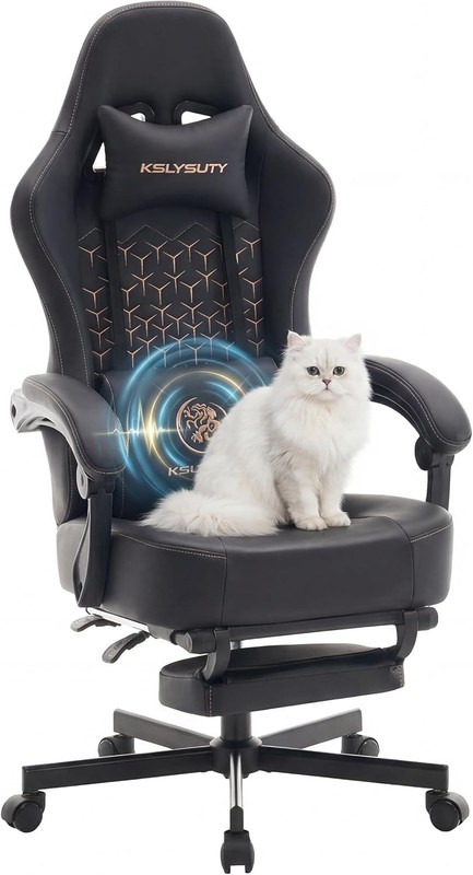 Gaming Chair Breathable Leather W/ Pocket Spring Cushion Wide & High Ergonomic