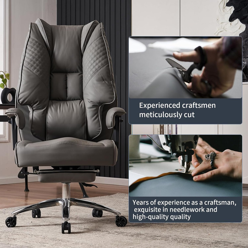 Big & Tall Executive Office Chair 400Lbs, Ergonomic with Foot Rest & Lumbar Supp gallery
