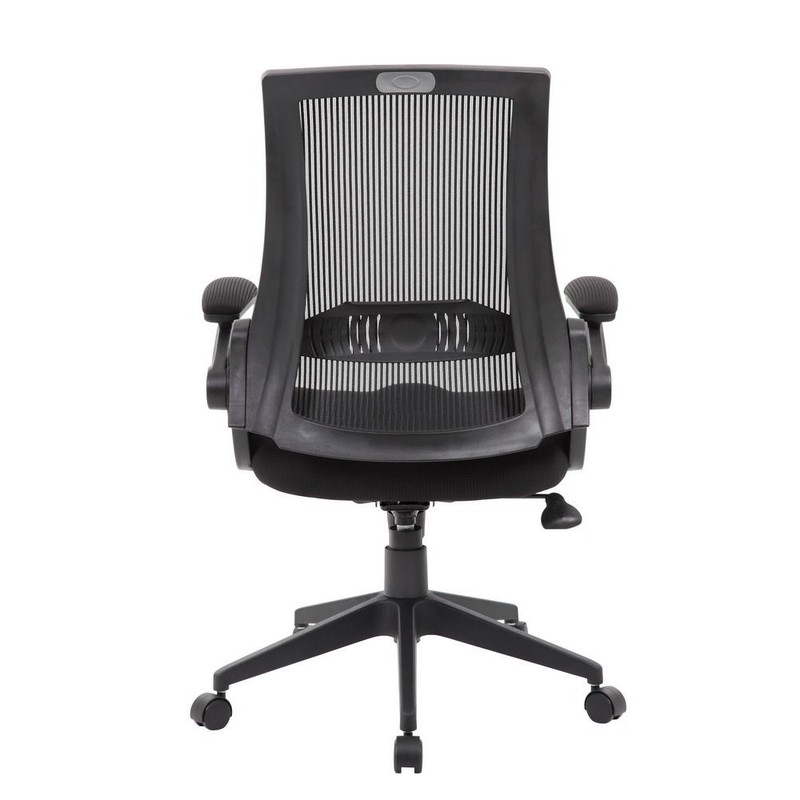 Boss Black Mesh Flip Arm Chair gallery