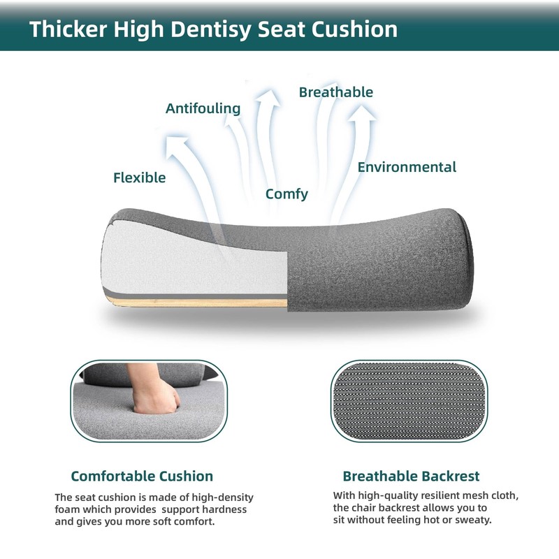 Ergonomic Office Chair with Lumbar Support Pillow and Retractable Footrest gallery