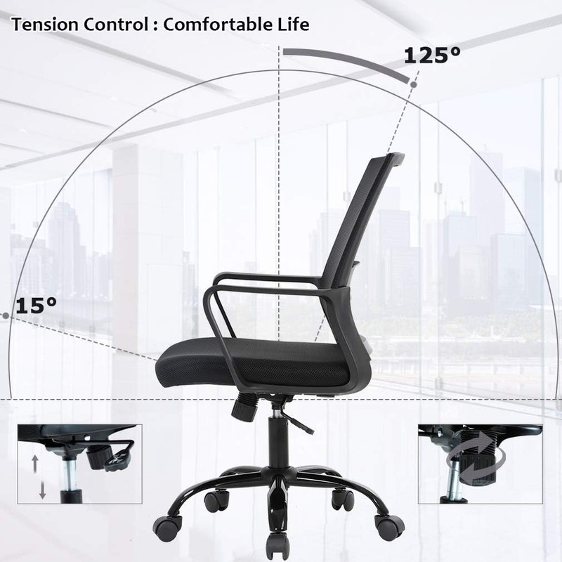 Swivel Rolling Computer Chair Executive Lumbar Support Task Mesh Chair gallery