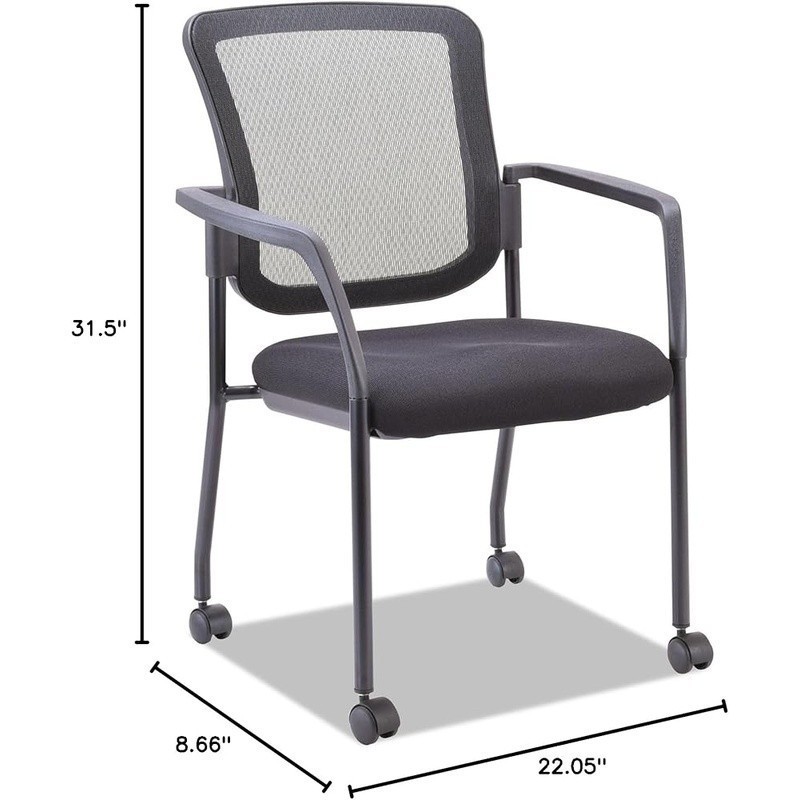 Stackable Mesh Chair Training Conference Waiting Room W/ Glides Casters New gallery