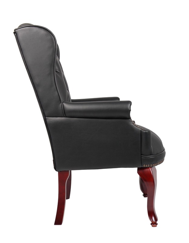 Boss Wingback Traditional Guest Chair In Black MODEL # B809-BK gallery