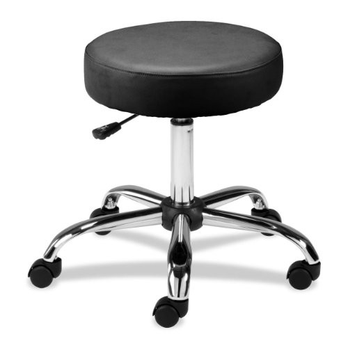 Lorell Round Stool – 250 Lb Load Capacity – Black (LLR69513)