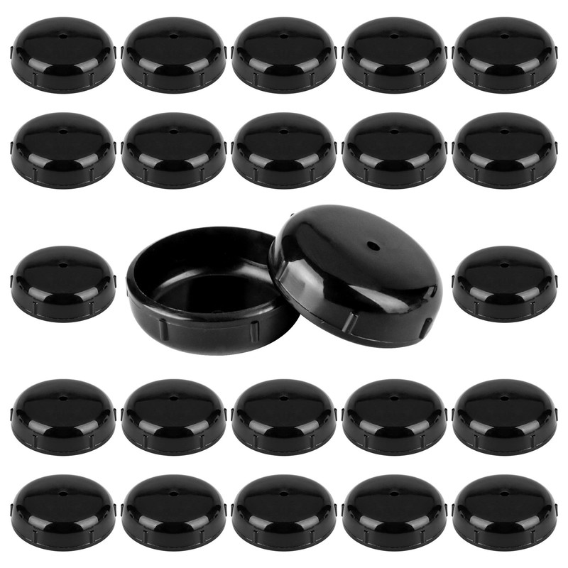 PETOX 24-Pack Wrought Iron Patio Furniture Feet Caps 1-1/2 1.5 inches, Black