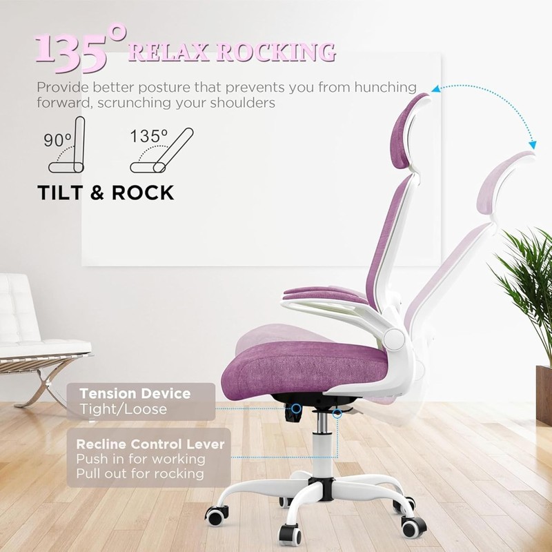 Office Chair, High Back Ergonomic Desk Chair with Adjustable Lumbar Support a... gallery