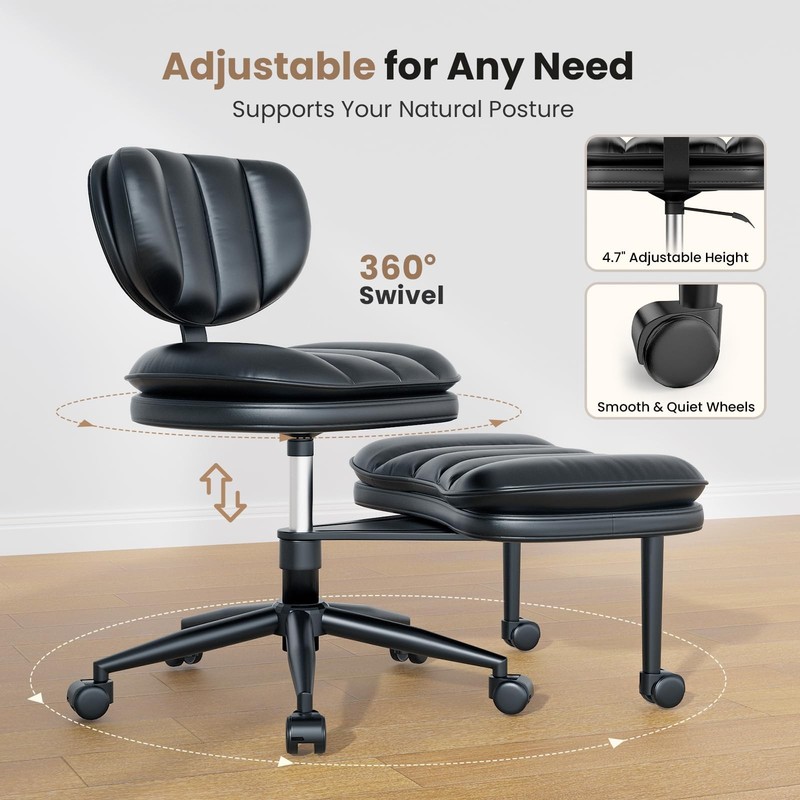 Cross Legged Office Chair, Ergonomic Cloud Criss Cross Desk Chair, Meditation... gallery
