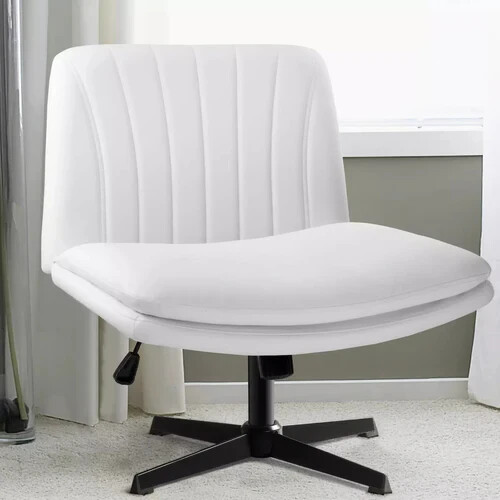 Armless Criss Cross Chair Comfy Office Chair Home Office Desk Chair No Wheels gallery