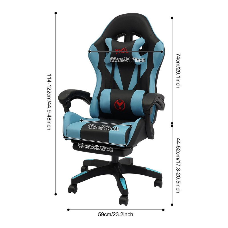 60kg/132lbs Gaming Chair Adjustable Swivel Task Chair Ergonomic Computer Chair gallery