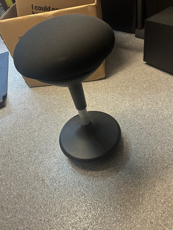 Uncaged Ergonomics Wobble Stool – Adjustable Height- Sitting Desk Chair Black