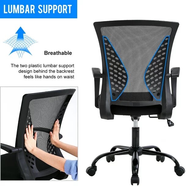 BestOffice Executive Chair with Lumbar Support & Swivel, 250 lb. Capacity, Black gallery