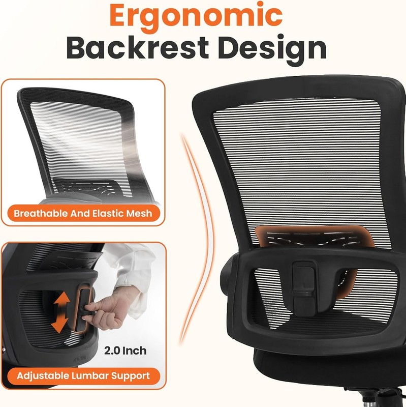Adjustable High Back Computer Chair for Home Office - Black gallery