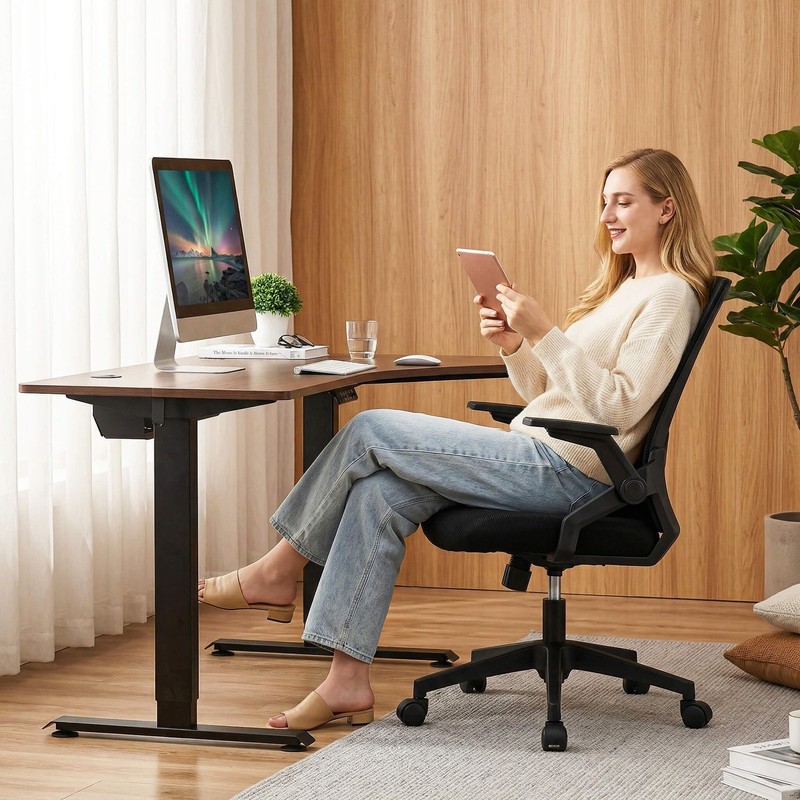 Ergonomic Office Chair with Flip-up Armrests Executive Computer Chair for Hom... gallery