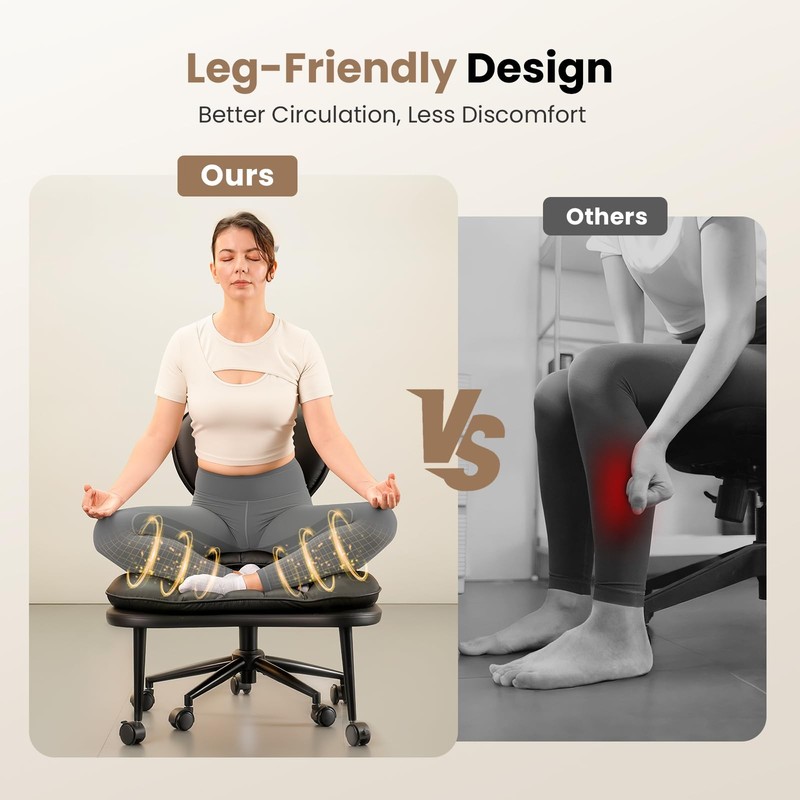 Cross Legged Office Chair, Ergonomic Cloud Criss Cross Desk Chair, Meditation... gallery