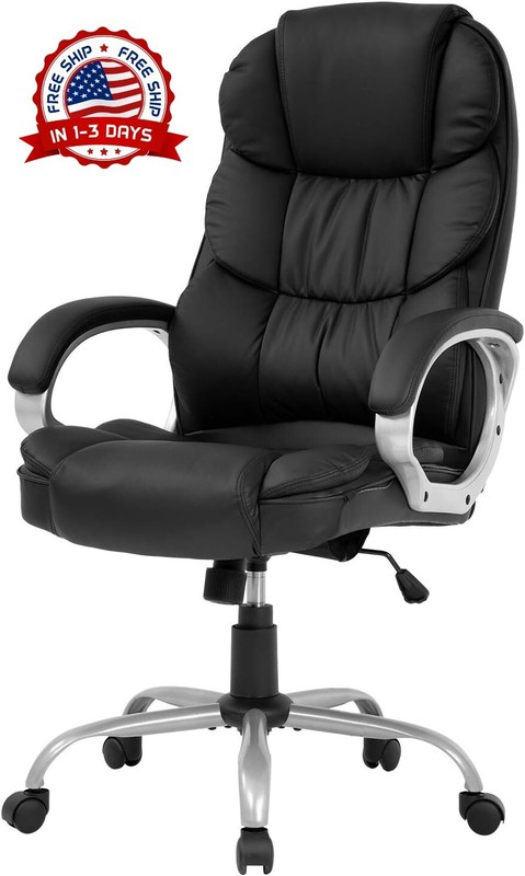 Silla De Oficina Para Computadora Con Respaldo Alto Ajustable Y Ergonómica NEGRA