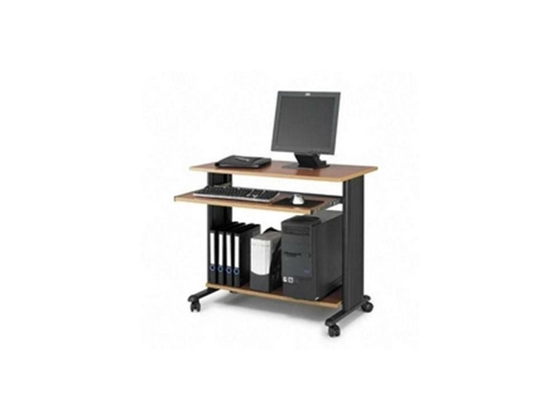Safco Fixed Height Workstation 35-1/2″x22″x30-1/2″ Black/Cherry 1921CY