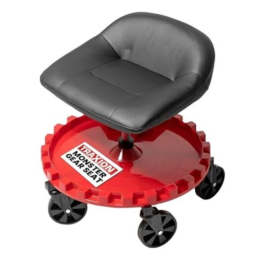 2-230 Monster Rolling Padded Mechanic Stool Seat Garage Shop Roller Work
