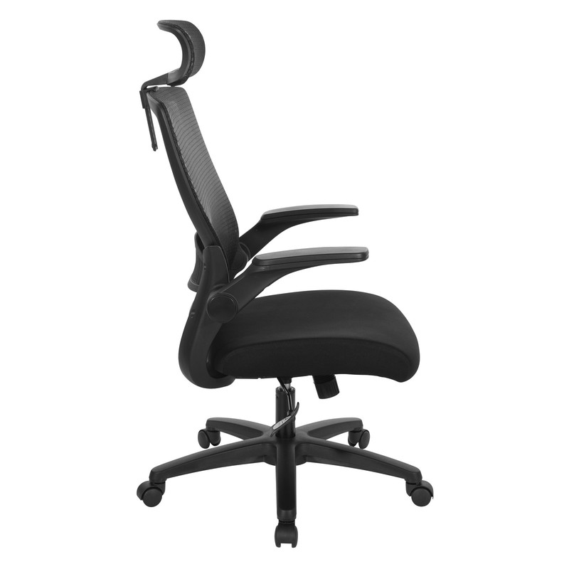 Managers Chair with Mesh Back in Black Fabric Seat gallery