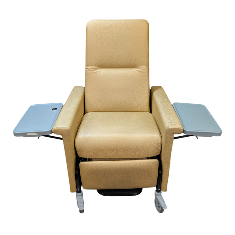 Golden Yellow Leaf Champion Infusion Transport Manual Recliner with 5in