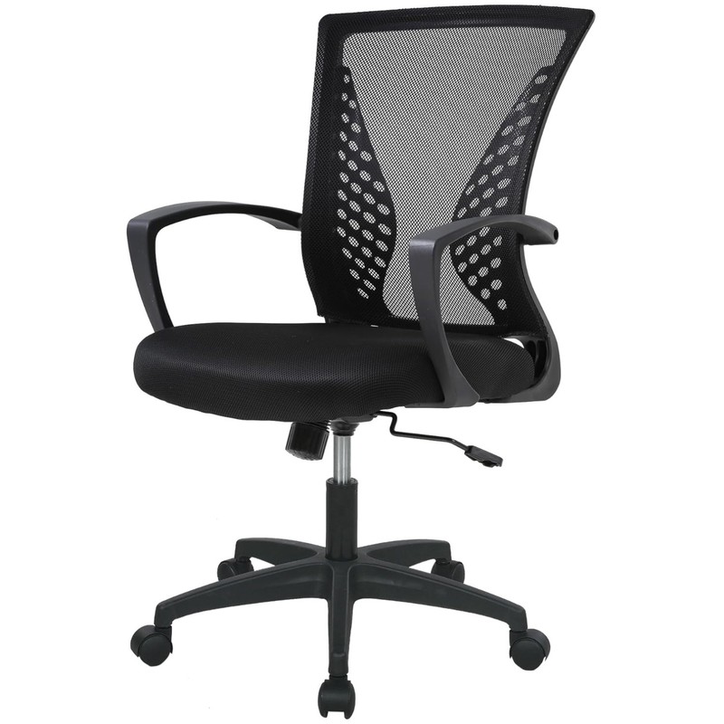 Mid Back PC Chair with Adjustable Lumbar Support