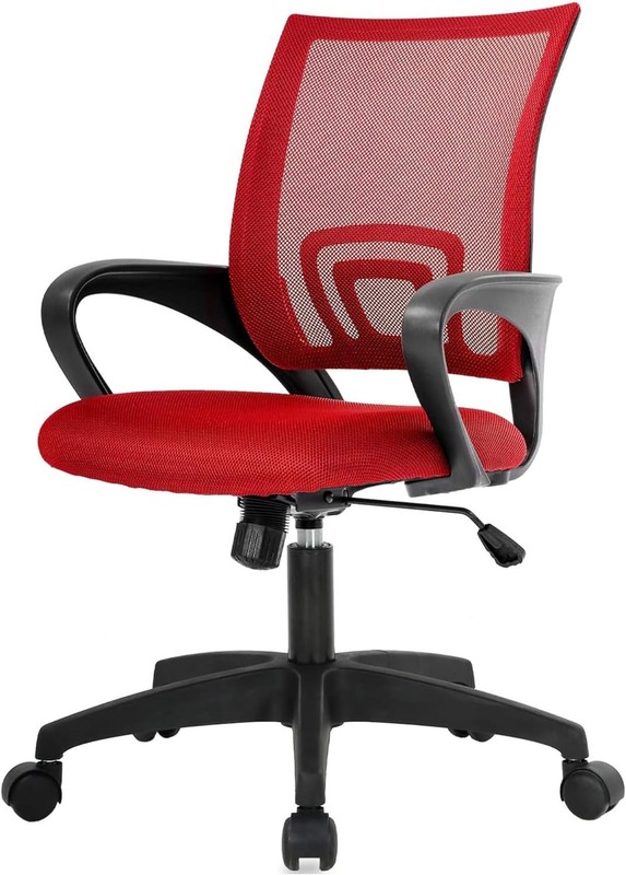 300lb Ergonomic Office Desk Chair Computer Chair Lumbar Support Adjustable Black gallery