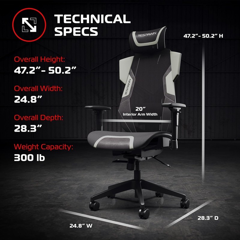 FLEXX Ergonomic Office and Gaming Chair with Lumbar Support - Breathable Mesh... gallery