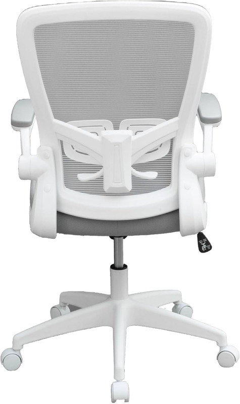 Mesh Task Chair with Flip up Arms, Grey/White gallery
