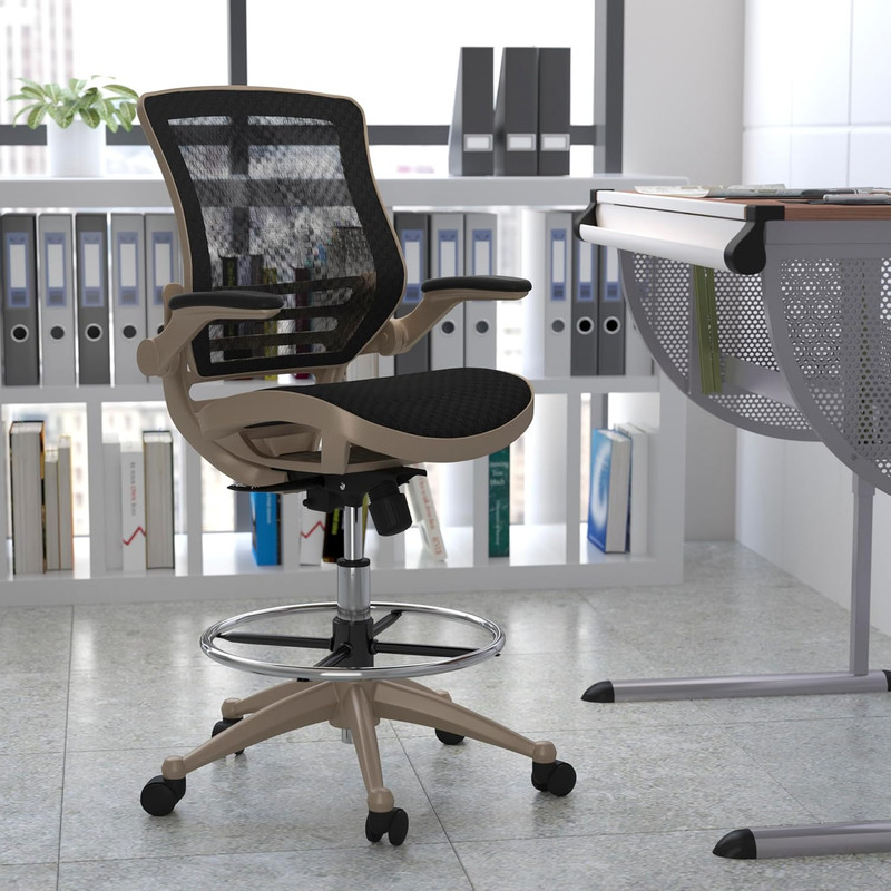 Waylon Mid-Back Swivel Office Chair with Adjustable Foot Ring and Seat Height, E gallery