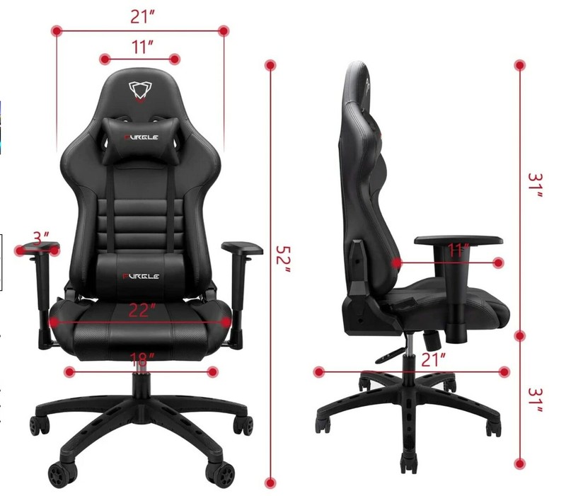 Gaming Chair Premium Leather Racing Style Ergonomic Swivel OfficeChair LOL Dota  gallery