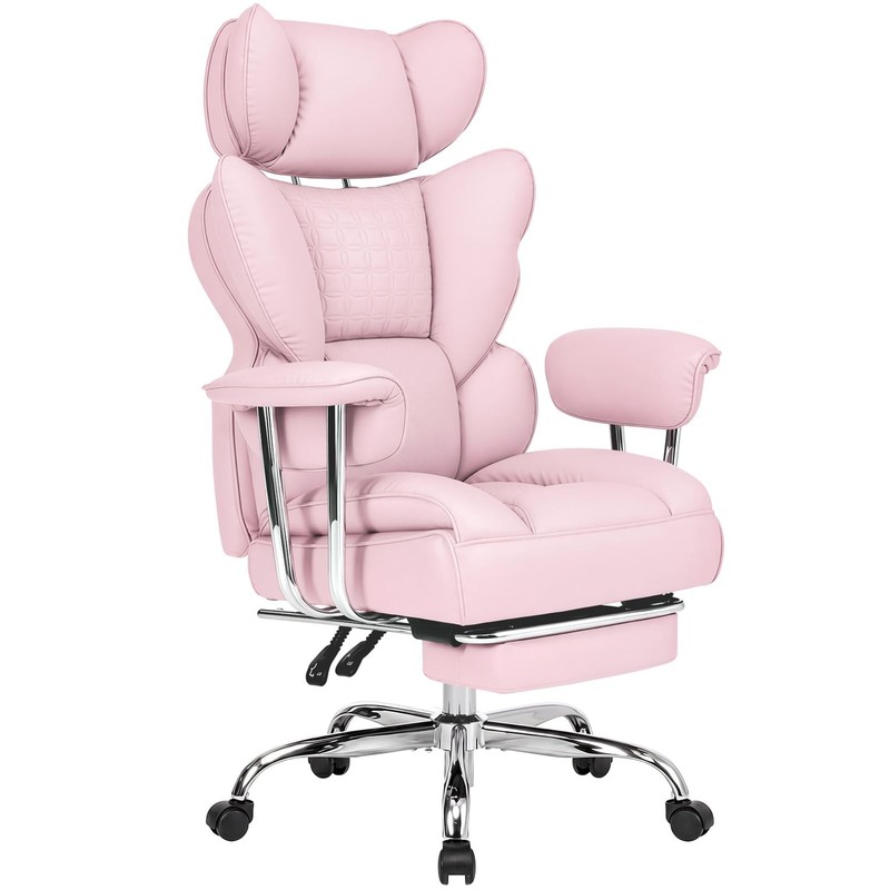 Big and Tall Office Chair 350 LBS, Scratch-Resistant PU Leather Executive Off…