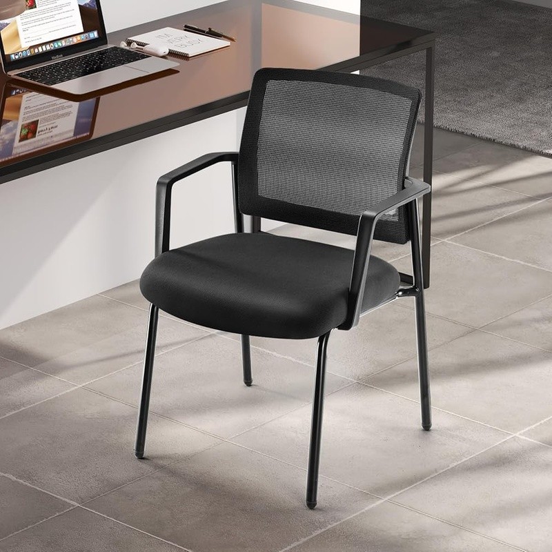 Ergonomic Stackable Office Chair W/ Breathable Mesh Backrest Comfort Support New gallery