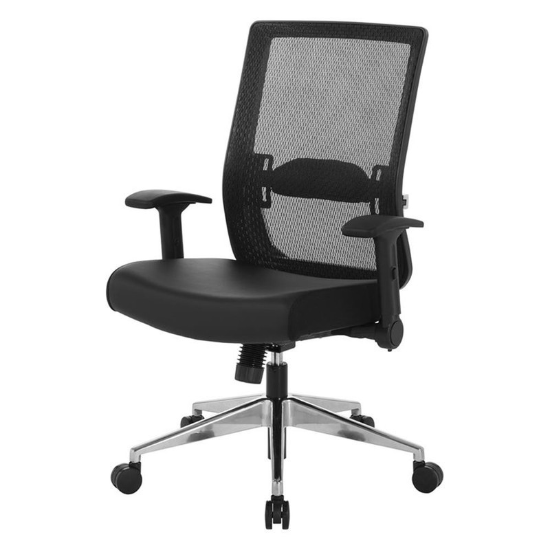 Black Matrix Back Manager’s Office Chair with Black Bonded Leather Seat