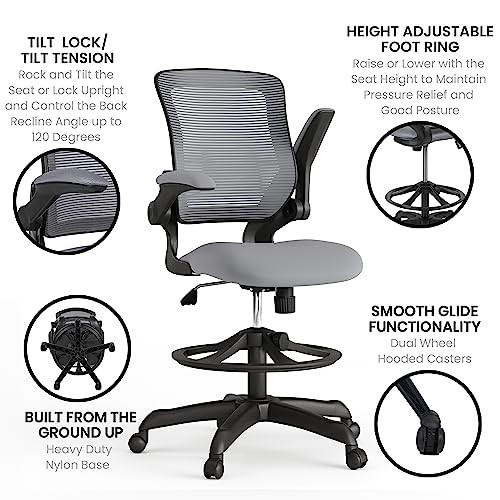 Flash Furniture Kale Mid-Back Swivel Office Chair with Height - Scratch & Dent gallery