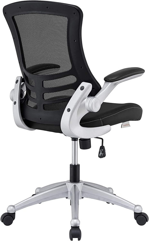 Attainment Mesh Back and Vinyl Seat Modern Office Chair in Black gallery