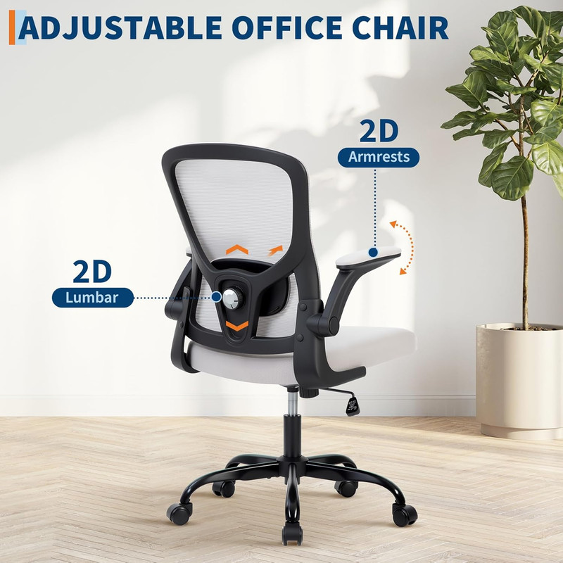 Ergonomic Mesh Office Chair 350Lbs with Adjustable Lumbar Support & Wheels gallery