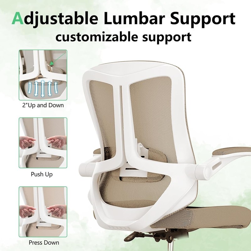 Ergonomic Office Chair High Back Mesh Desk Chair Khaki gallery