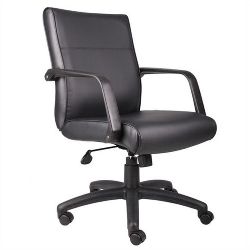 Scranton & Co Mid Back Executive Office Chair in Leather Plus