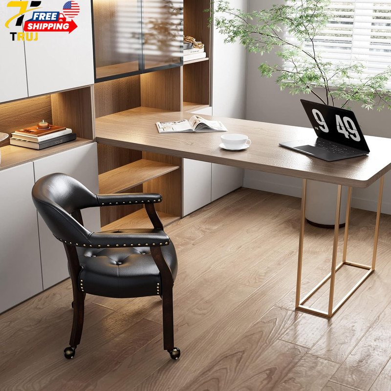 Dining Chair with Casters Captain’s Chairs with Rollers Dinette Sets Poker Chair