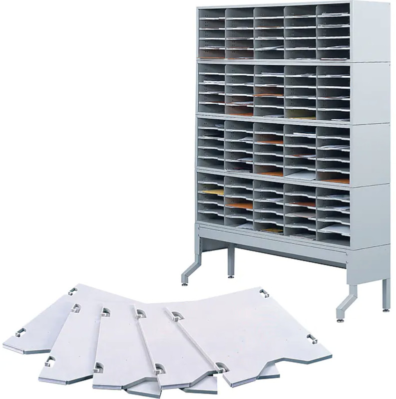 Safco 7753GR E-Z Sort Additional Mail Trays – 5 Shelves – 11 x 12.5 x 0.5 – Gray