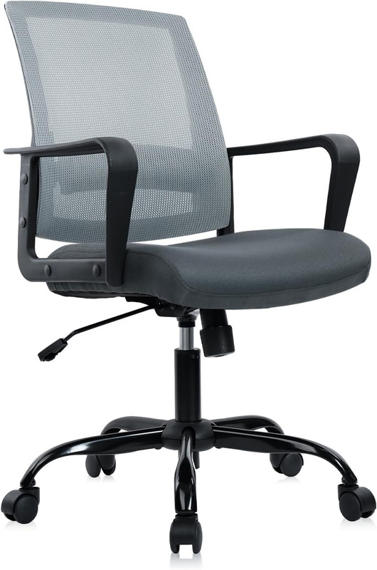 Ergonomic Adjustable Mesh Office Chair with Lumbar Support – Gray