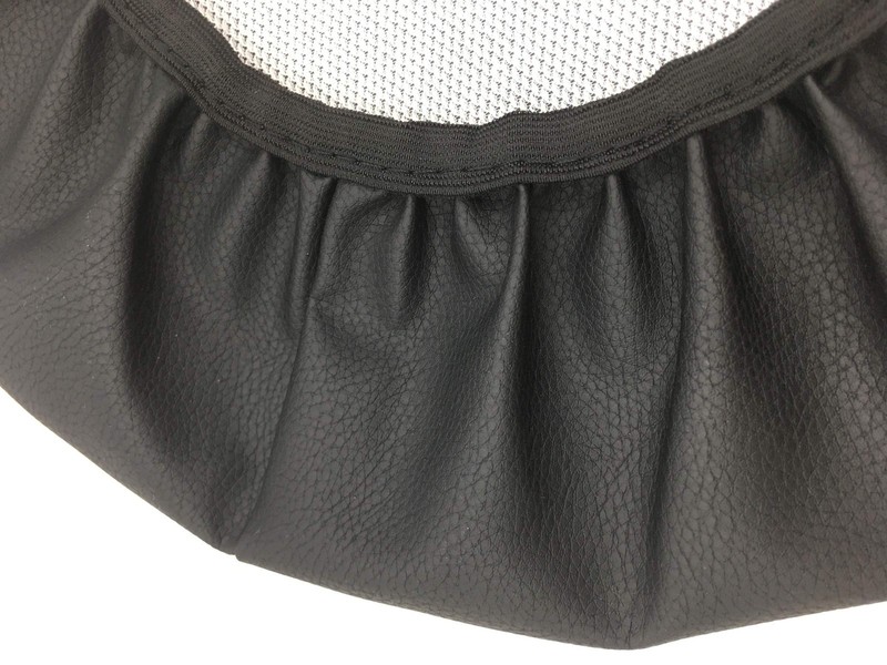 alblinsy hefei 2PCS Round Faux Leather Bar Stool Cover Waterproof Seat Black gallery
