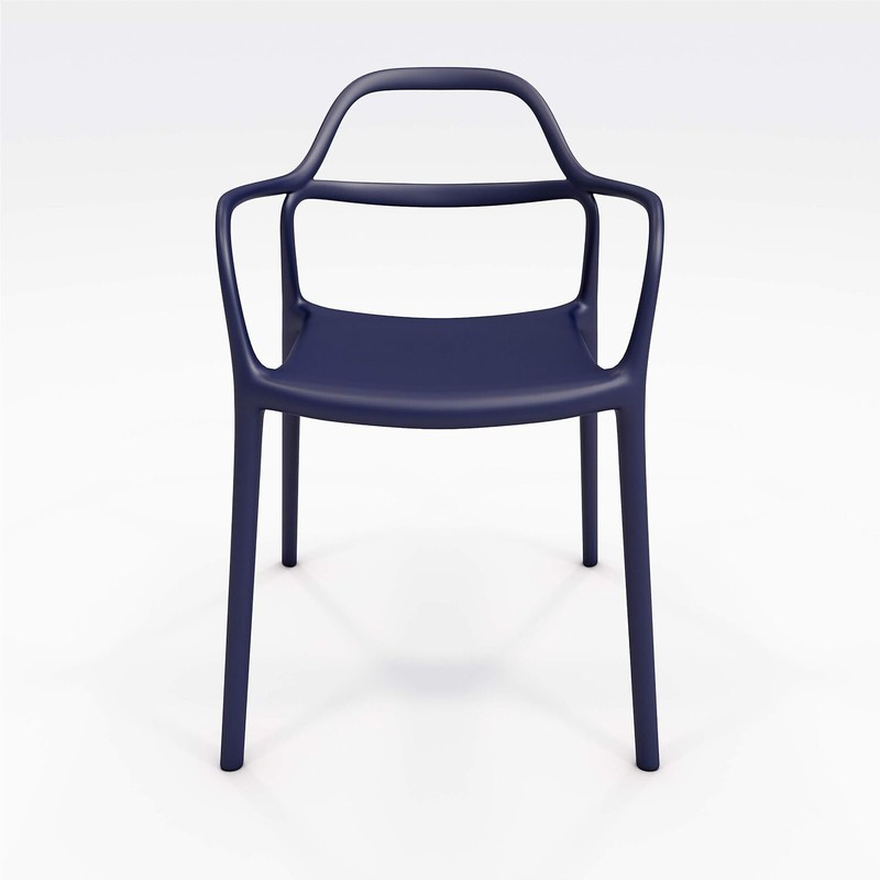 KFI Seating Modern Stackable Indoor/Outdoor Cafe Restaurant Chair Baltic Finish