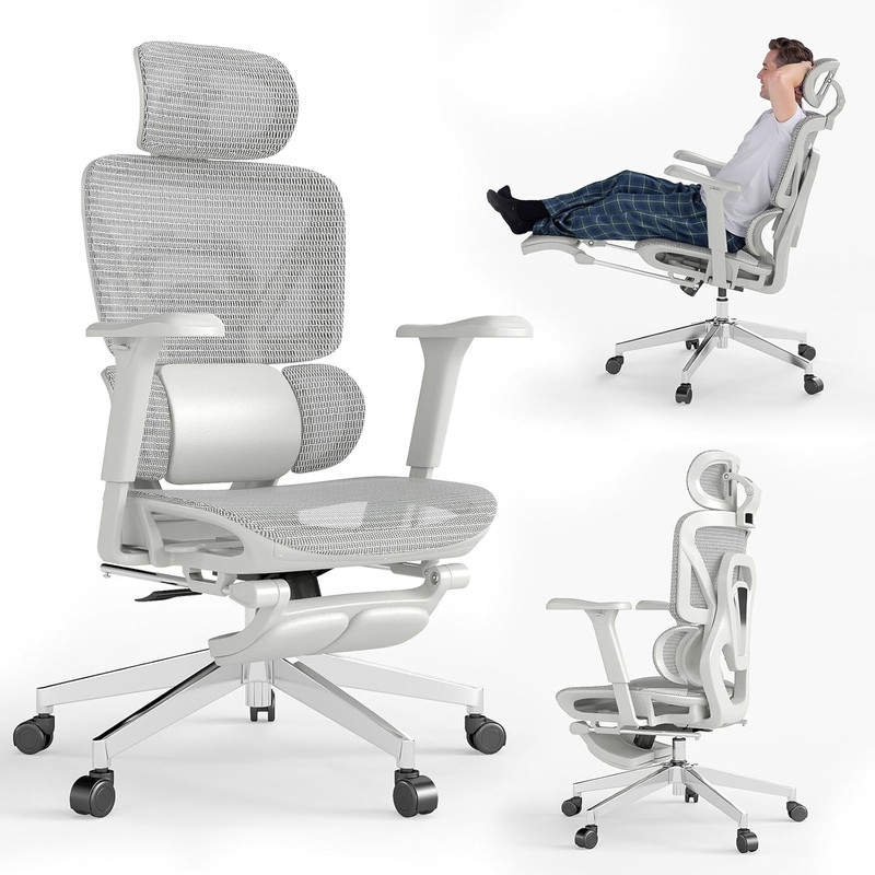 Ergonomic Office Chair with Footrest, Big and Tall Desk Chair with Lumbar Suppor gallery
